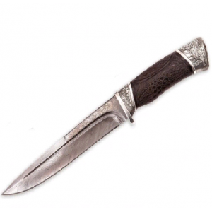 КИЗЛЯР «ОХОТНИК». Обзор авторского ножа с клинком из качественной дамасской стали